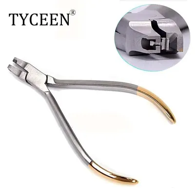 Dental Crimpable Hook Placement Plier Stainless Steel Free Hook Clamp Forceps Dental Orthodontic