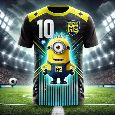 2024 New Arriavl CHATGPT Designed O-neck Sports Short Sleeve Minions 10 Soccer Jersey Training