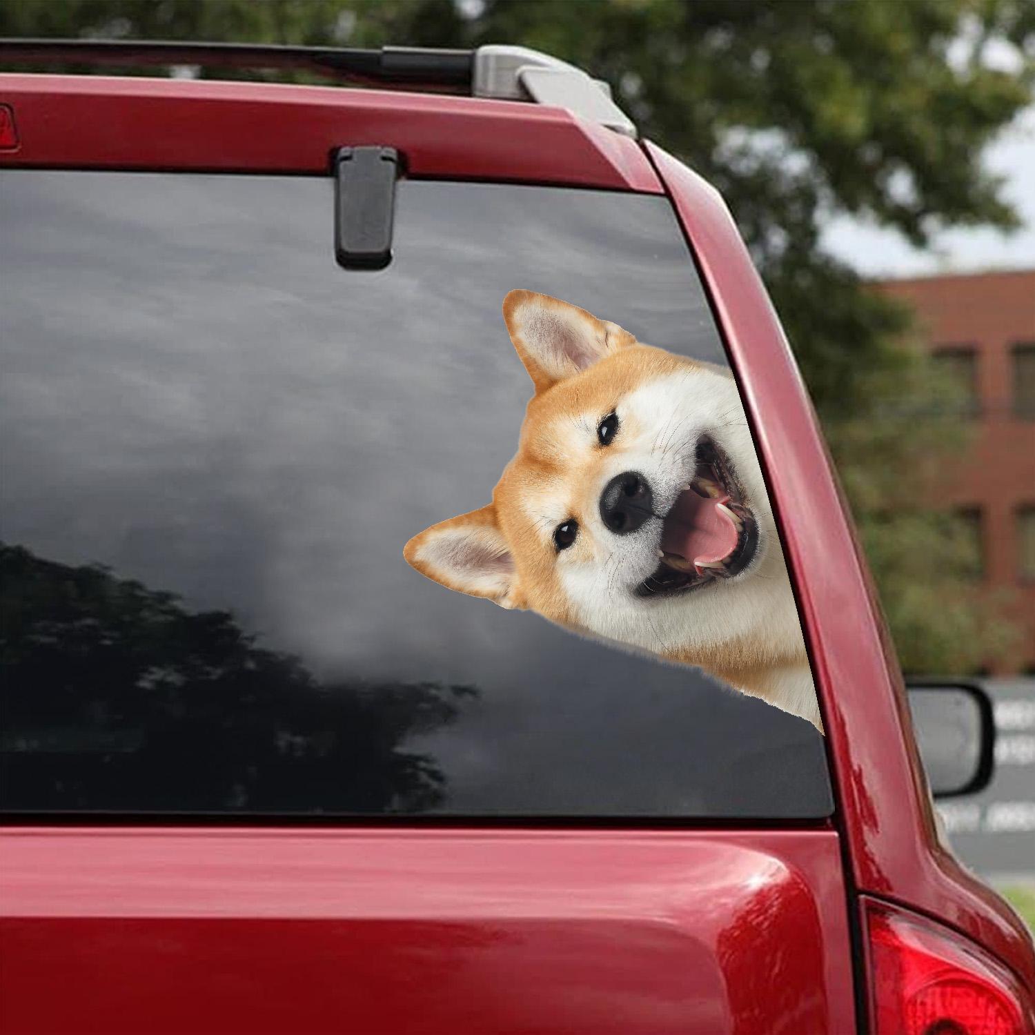 Adesivo per auto con cane Shiba Inu, regali per amanti dei cani, adesivo per auto con cane Shiba Inu, adesivi per finestrini auto, adesivi impermeabil