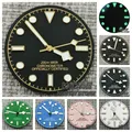 29mm NH35 blanc bleu gris vert noir rose cadran de montre ensemble d'aiguilles or Rose Index avec C3