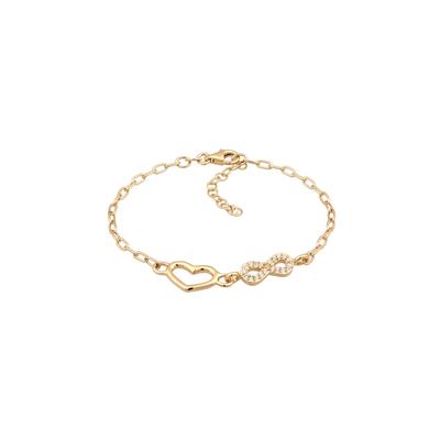 Elli - Armband Herz Infinity Glas Kristalle Weiß 925 Sterling Silber Armbänder & Armreife 1 ct Damen Image