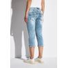 Comfort-fit-Jeans STREET ONE, Damen, Gr. 26, Länge 20, medium blau random acid, Jeans, 89% Baumwolle, 8% Polyester, 3% Elasthan, unifarben, casual, 3/4-Länge, Jeans, aus Baumwolle mit Stretchanteil