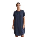 Minikleid MARC O'POLO "mit Crinkle-Struktur", Damen, Gr. 32, Normalgrößen, muted blau, Obermaterial: 79% Viskose, 21% Polyamid; Futter: 100% Modal, unifarben, relaxed fit kurz, Rundhals, Kurzarm, Kleider