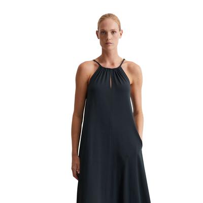 Jerseykleid MARC O'POLO "mit TENCEL™ Modal", Damen, Gr. XL, Normalgrößen, muted blau, Obermaterial: 48% Modal, 47% Baumwolle, 5% Elasthan; Futter: 100% Nicht verfügbar, unifarben, loose fit lang, Rundhals, ohne Ärmel, Kleider Image