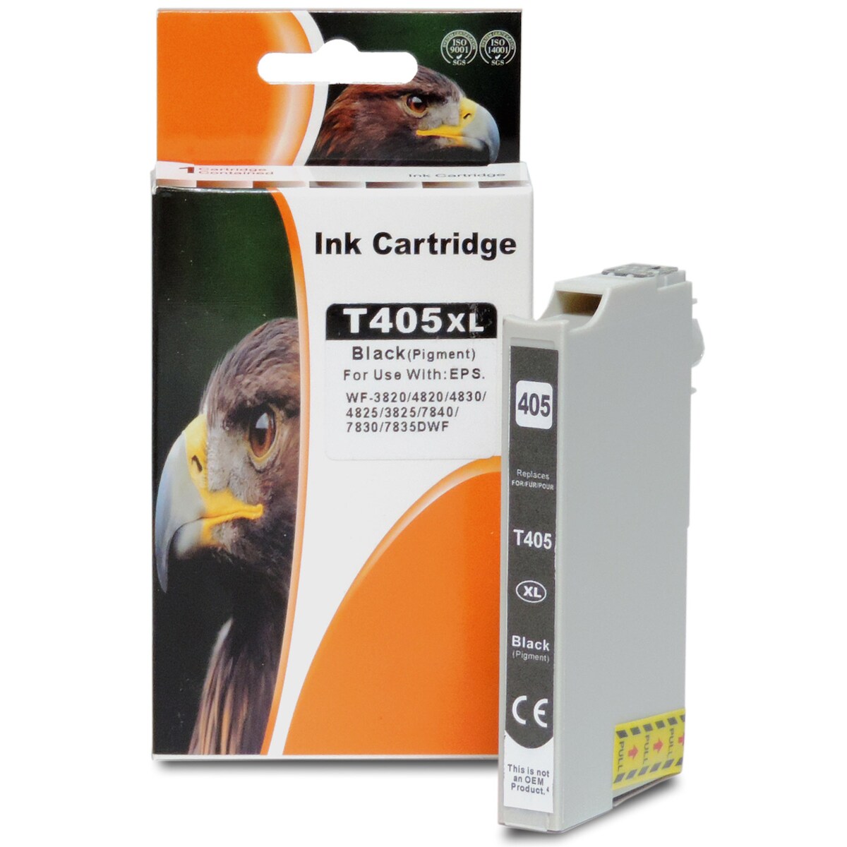 D&C Kompatible Epson 405XL Tintenpatrone Schwarz für WorkForce Pro WF-4830 DTWF (1100 Seiten) Image