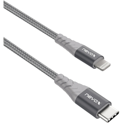 USB-Kabel LC-1886 USB-C auf Lightning Nylon 2m silbergrau Image