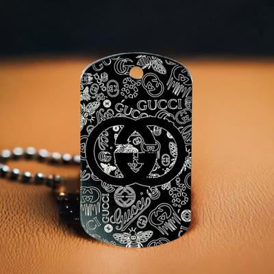 Gucci Accessories | Gucci Metal Tag | Bag Tag | Necklace Pendant | Keychain Accesory | Mint Condish | Color: Black/White | Size: 2 Inches X 1 Inch