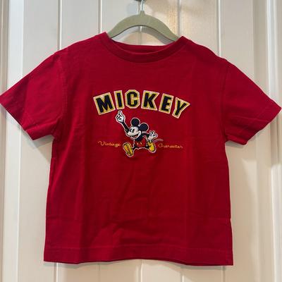 Disney Shirts & Tops | Vintage Disney Mickey Mouse Shirt Kids Size Xxs Vintage Mickey Graphic Tee | Color: Black/Red | Size: 3tb