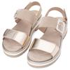 Plateausandaletten ARA "MALAGA", Damen, Gr. 35, beige (sand), Glattleder, Veloursleder, casual, Schuhe, Plateausandale, Klettschuh in Bequemweite G (= weit)