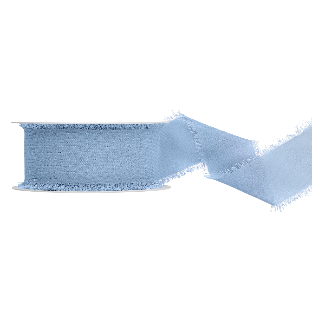 PartyDeco Chiffonband 4cm x 10m Set weich fließend - Stoffband zum Dekorieren Nähen Dekoband Hochzeitsdeko Tischdeko Schleifenband Geschenkband Blau Image