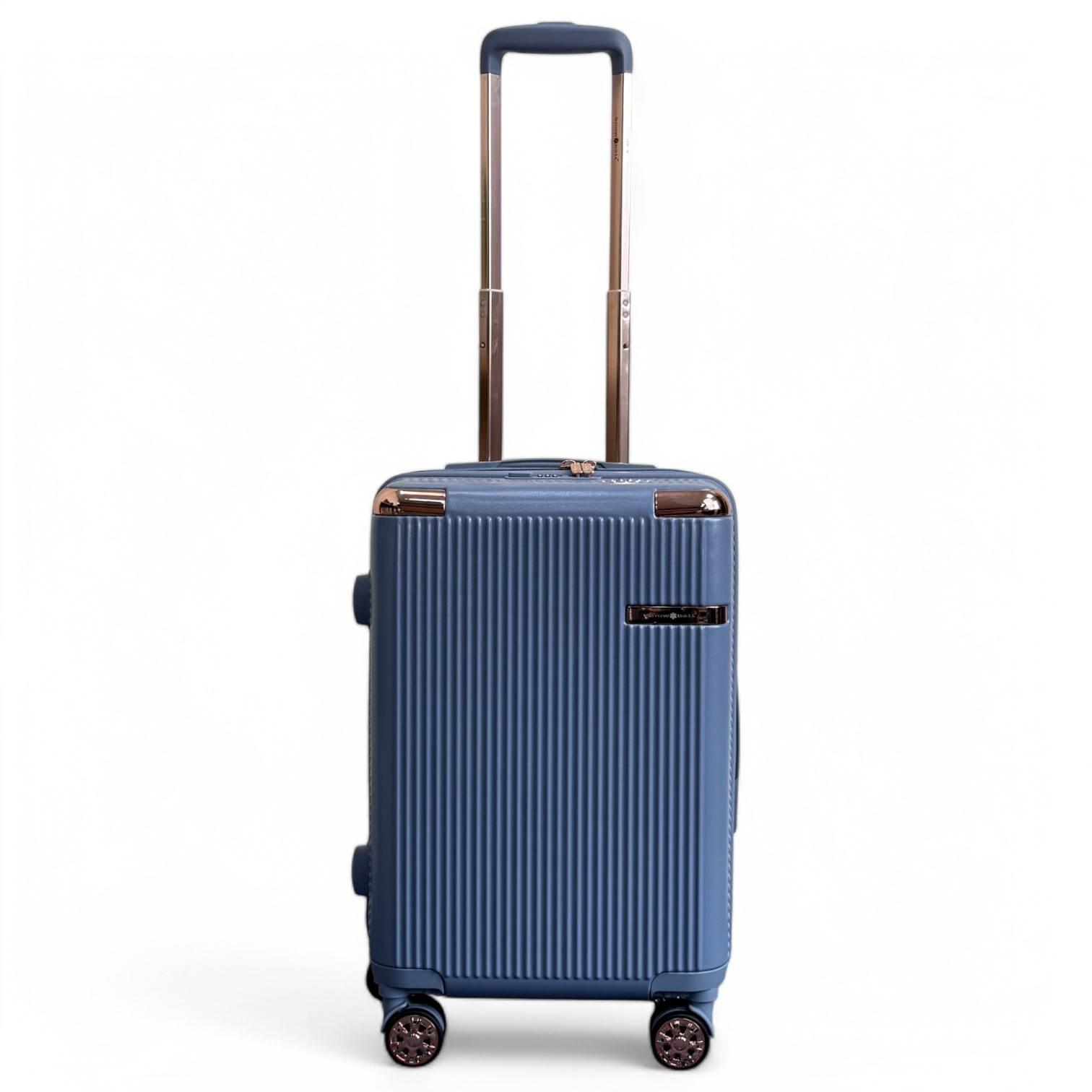 Infinity Leather Unisex Hard Shell Cabin 55 x 36 x 22 cm PC Suitcase Luggage Suitable for Easyjet, Ryanair - Blue - Size Small