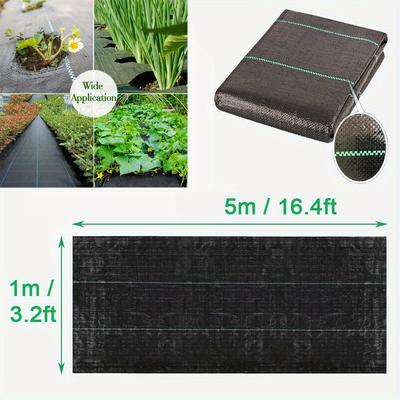 TEMU Barrier Landscape Fabric – Heavy Duty Polypropylene (pp) Ground Cover, Black Block For Garden, Lawn, Vegetable/planting Beds, Commercial Grade Outdoor Mat, Durable & Permeable – Pack Of 1