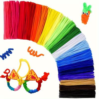 TEMU /200/300pcs Pipe Cleaner Craft Supplies Sennile Stem Art And Craft Creative Diy Decoration Image
