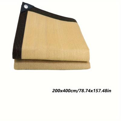TEMU Breathable Sunshade Net For Outdoor Garden & Balcony - , Non-waterproof Pe Fabric, All Image