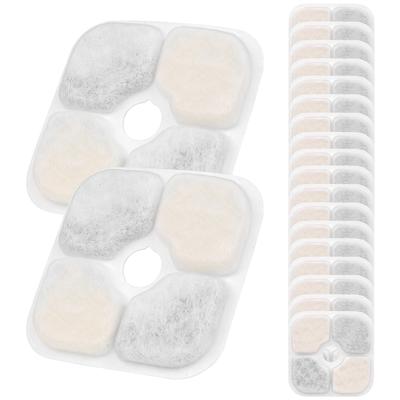 TEMU 20/40pcs Cat Water Fountain Filters, 3-stage Activated Carbon & Microfiber, , Plastic, Battery-free, For Fresh & Clean Drinking Water Image