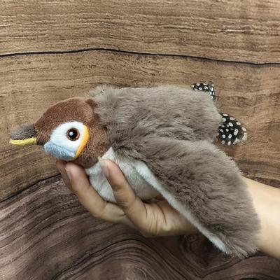 TEMU 1pc, Simulated Round- White-faced Sparrow Cloth Cover, This Product Does Not A Movement, The Feathers Are Artificial - Synthetic Fiber. A Cat's Plush Toy. Non-rechargeable Image