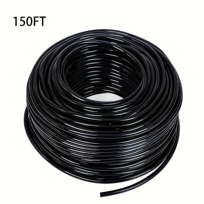 TEMU 45m/150ft, 1/4 Inch Drip Irrigation Pipe, Blank Distribution Pipe, Garden Watering Pipe For Garden Irrigation System, Suitable For Plant Germination Device, Garden Watering Image