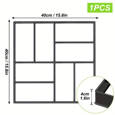 TEMU Garden Path Molds Brick Molds Diy Paving Molds Garden Casting Molds Multiple Models Sidewalk Concrete Molds Molds Concrete Paving Metal Image