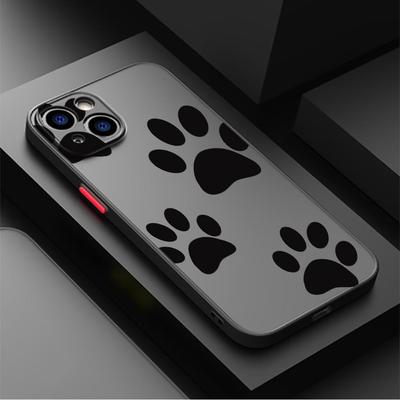 TEMU Black Footprint Phone Case For Iphone 13 Mini 16 15promax 11 Pro 7 8 Plus 14 Pro 12 Xs Max Xr Se Cover Image