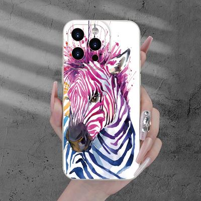 TEMU Personalized Fun Colorful Zebra Print High-end Mobile Phone Case For Iphone 15 14 13 12 11 Xs Xr X 7 8 Plus Pro Max Mini Image