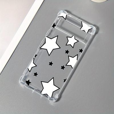 TEMU Fashion Cute Star Transparent Shockproof Phone Case For Google Pixel 8pro 8 7a 7pro 7 6a 6 Luxury Soft Tpu Cover Image