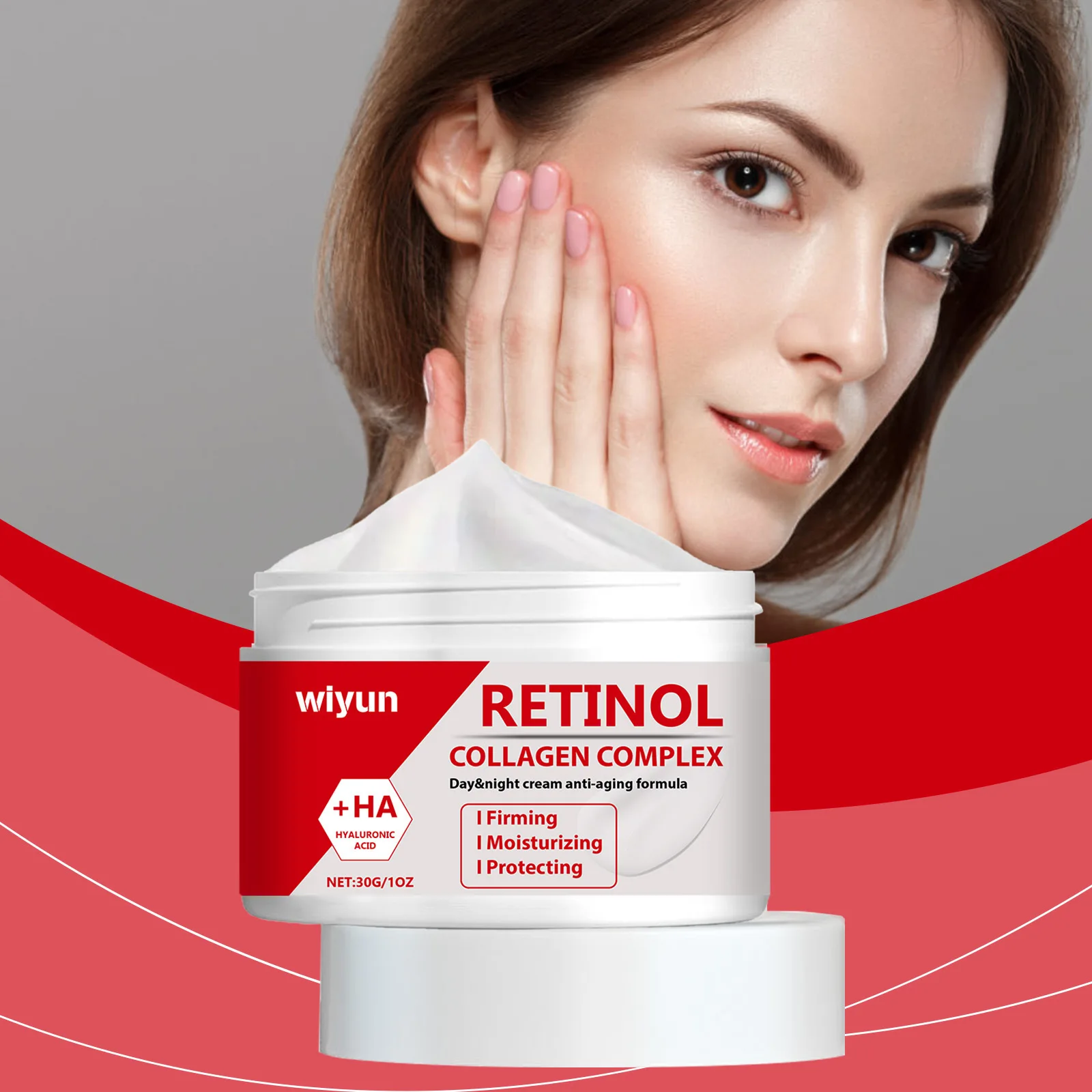 Retinol-Feuchtigkeitscreme für das Gesicht, Anti-Falten, Anti-Aging, straffend, Lifting, feuchtigkeitsspendend, Schrumpfporen, Verblassen feine Linien, Hautpflegeprodukt Image