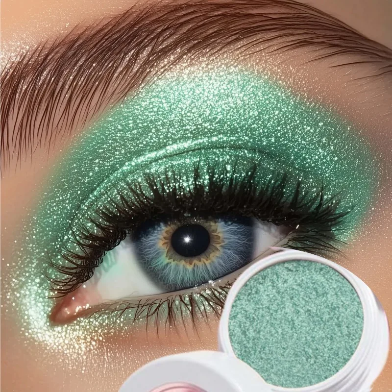 Chamäleon-Perlglanz-Lidschatten-Palette, erhellt glänzende Glitzer-Diamant-Kartoffel-Textur, einfarbig, Textmarker, Augen-Make-up-Tools Image