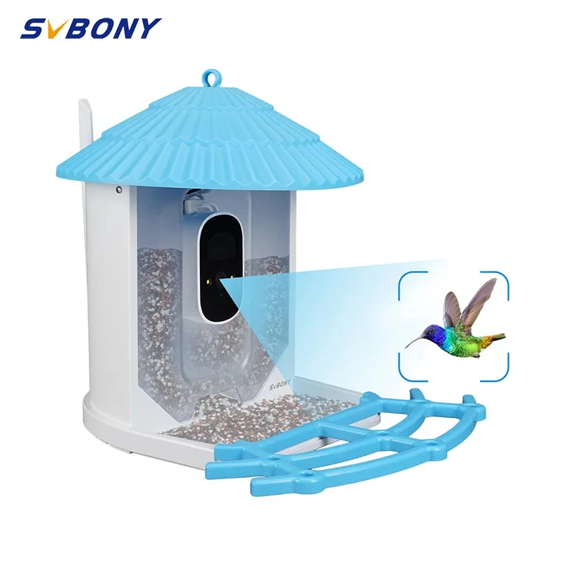 SVBONY SC101 Smart Bird Feeder mit APP Wild Bird Watching 1080P HD-Kamera 2,4G WIFI Dentify Birds IP66 Wasserdicht Image