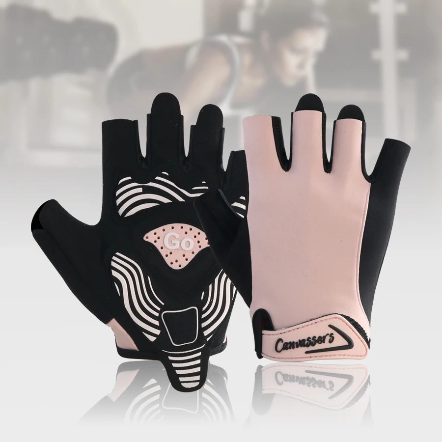 Half Finger Radfahren Handschuhe Männer Frauen Anti Slip Schock Atmungsaktive Sommer Fahrrad Handschuhe Fingerlose Sport Gym Training Fahrrad Handschuhe Image