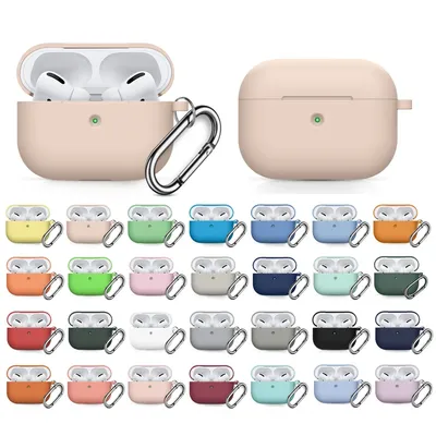 Silikonhülle für AirPods Pro, Bluetooth-Kopfhörerhülle, Schutzhülle mit Haken für Airpods Pro 1. Generation, Ladebox-Zubehör Image