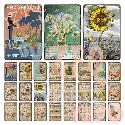 Bienen garten Metall Zinn Zeichen Sie sind mein Sonnenschein Retro Plakette Wand für Schlafzimmer Image