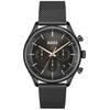 Chronograph BOSS "GREGOR", schwarz (schwarz, schwarz), Armbanduhren, Herren, Quarzuhr, Herrenuhr, Armbanduhr, Stoppfunktion, Edelstahlarmband