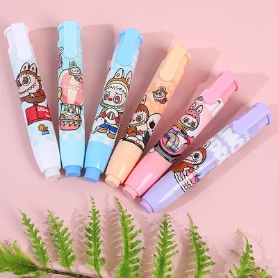5Pcs Cartoon Pencil Eraser Cute Rubber Eraser Funny Pencil Eraser Student Stationery Gifts School