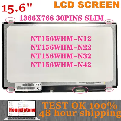 15,6 30PINS LCD SCREEM NT156WHM-N32 FIT LTN156AT37 LTN156AT39 B156XW04 V.7 V.8 NT156WHM-N42 N32