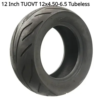 12 Inch TUOVT 12x4.50-6.5 Tubeless Tyre for Scooter Wear-resistant New Electric Scooter Mini Kibe