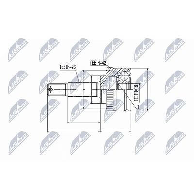 Nty Gelenksatz, Antriebswelle [Hersteller-Nr. NPZ-NS-039] für Nissan Image