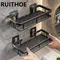 Étagère de salle de bain sans perceuse, bouteille de shampoing murale, support d'angle de douche, support de rangement de toilettes, accessoires de salle de bains et de cuisine en aluminium