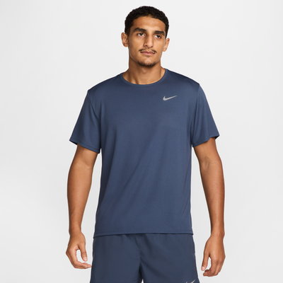 Nike Miler Men's Dri-FIT UV Short-Sleeve Running Top - Blue - Polyester