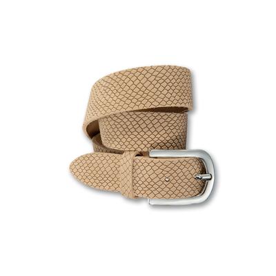 Ledergürtel SILBERGIFT, Damen, Gr. 95, beige, Rindsleder, feminin,modisch,casual,klassisch, Gürtel, Reptilien-Prägung, Vollrindleder Image
