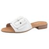 Pantolette GABOR "RHODOS", Damen, Gr. 42, weiß, Kalbsleder, unifarben, klassisch, Schuhe, Blockabsatz, Sommerschuh, Komfortschuh in Weite G (= weit), Topseller