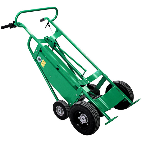 Valley Craft 800 lb. 4-Wheel Battery-Powered Steel Drum Truck with Fiber Drum Chime Hook and Pneumatic / Rubber Wheels F89484F
