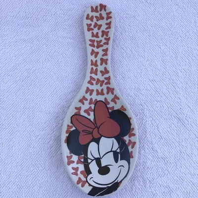 Disney Kitchen | Disney Kitchen Minnie Mouse Ceramic Spoon Rest White Red Bow | Color: Red/White | Size: Os
