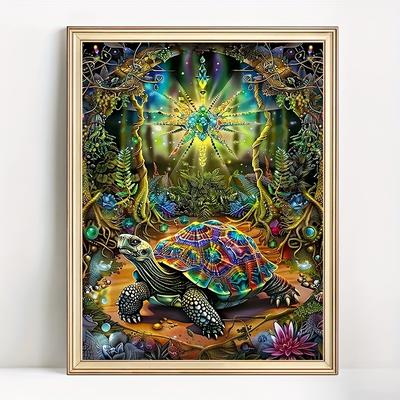 TEMU 1pc & Diamond Painting Kit - Oblong Frame, 5d Diamond For Beginners, , For Halloween, Day, , Easter 30x40cm Image