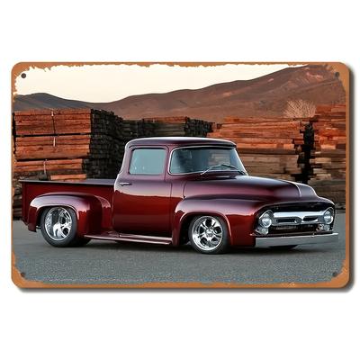 TEMU 2d Iron Christmas Car Hanging Painting - Perfect Gift, 8x12 Inches, Room Decor Image