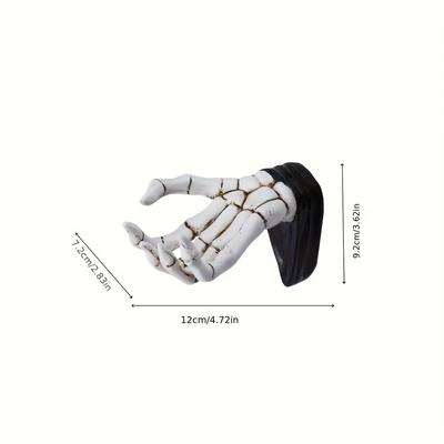 TEMU Vintage Hand Wall Hook - 3d Skeleton Claw Design, Decor For Entryway Storage, Unique Gothic Wall-mounted Organizer, Home Decor Image