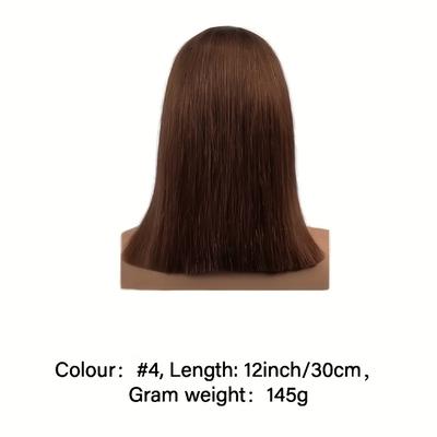 TEMU 4# Short Bob Wig Human Hair Straight Bob Frontal Wigs 13x4 Lace Frontal Bob Wig Human Hair With Baby Hair Image