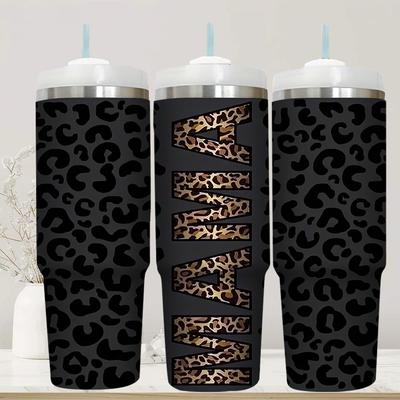 TEMU 30oz Leopard Print Stainless Steel - Reusable, Insulated For Drinks, Outdoor Activities, School, And Gifts Image