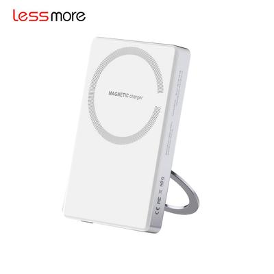 TEMU Lessmore 10000mah Aluminum Case Magnetic Wireless Power Bank, Magnetic Wireless Power Bank With Its Own Bracket, Compatible With Mobile Phones And Watches For Iphone 16-11 For Airpods 3/2/pro Image
