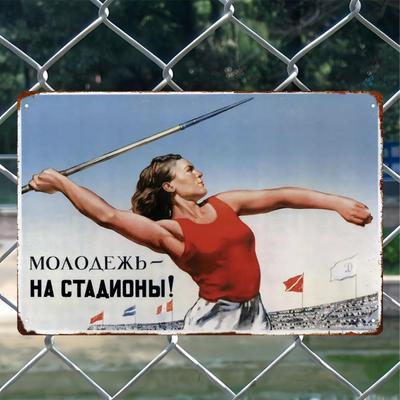 TEMU 1pc Decorative Tin Sign 2d Flat Not 3d, : For And Sports, Suitable For Indoor/outdoor, Home, Doorway, Garage, Frameless, 8x12inch/20x30cm Image