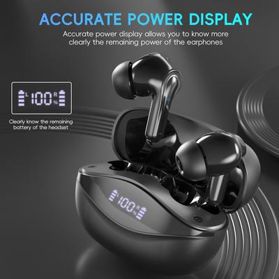 TEMU Wireless Headphones, Adjustable Eq, 28 Hrs Playtime, 2 Ai Microphones, Headphones Used Separately Image